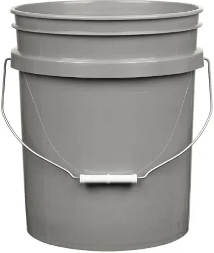House Naturals 5 Gallon Food Grade Bucket Pail with Airtight Screw on Lid (Pack of 3) BPA Free Made in USA- 3 Colors (Aqua, Blue, Gray, Black lids) - NeatNest