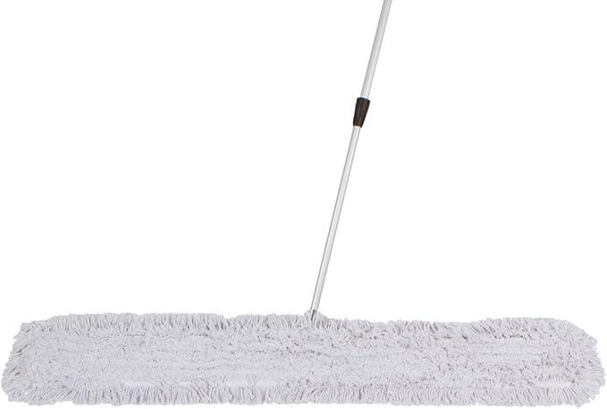 Commercial Dust Mop – 60 Inch Floor Sweeper for Hardwood, Reusable Cotton Mop Head, Extendable Handle, Dry Mop for Floor Cleaning & Janitorial Supplies - NeatNest