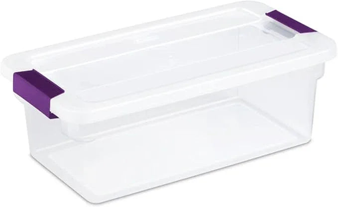 Sterilite 12-Pack 6 Quart ClearView Latch Box, Stackable Organizer Bins with Latching Lids - Clear Plastic Organization Containers for Closet, Bedroom, Shelving Units and Everyday Home Storage - NeatNest