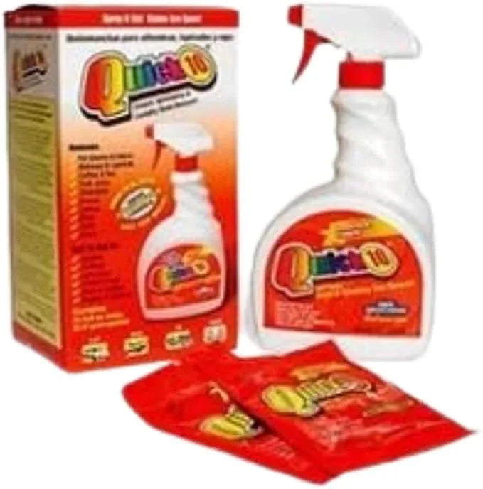 OVERSTOCK ITEM! Quick 10 (Carpet, Clothing, Upholstery & Pet Stain Remover) Includes 2, 32 oz. bottles and 4 powder packets!! Get 2 kits for the price of 1.5! - NeatNest
