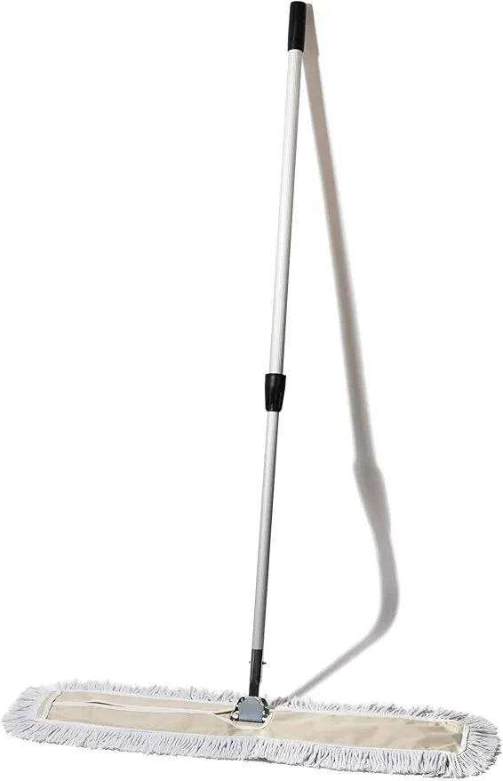 Commercial Dust Mop – 36 Inch Floor Sweeper for Hardwood, Reusable Cotton Mop Head, Extendable Handle, Dry Mop for Floor Cleaning & Janitorial Supplies - NeatNest