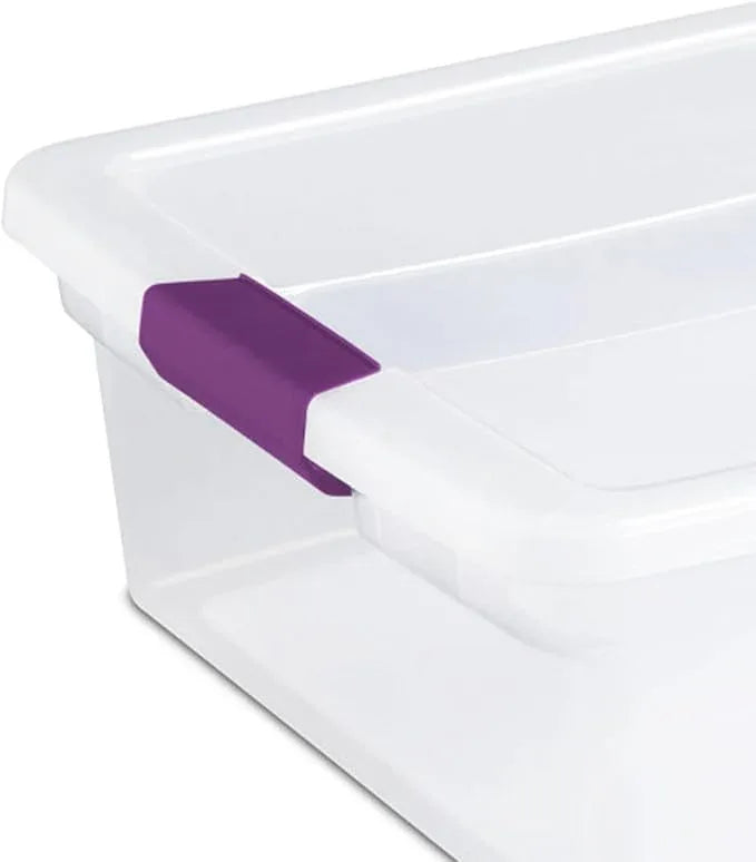 Sterilite 24-Pack 32 Quart ClearView Latch Box, Stackable Organizer Bins with Latching Lids - Clear Plastic Organization Containers for Closet, Bedroom, Shelving Units and Everyday Home Storage - NeatNest