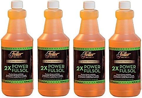 Fuller Brush 2X Power Fulsol Degreaser – Removes Grease, Oil, Grime & Stains – All Purpose Oil, Grease & Grime Cleaner For Bike, Automotive, Grill, Bathroom & Kitchen – Makes 30 Gallons (Pack of 4) - NeatNest