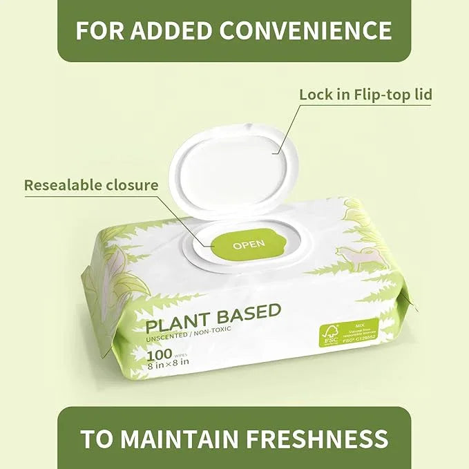 400 Unscented Dog Wipes for Paws and Butt Plant Based Hypoallergenic Pets Cleansing & Deodorizing Anal Gland Hygienic Puppy Wipes for Dogs Face and Body Cat Wipes Cleaning Fur Doggie Wipes Doggy Wipes - NeatNest
