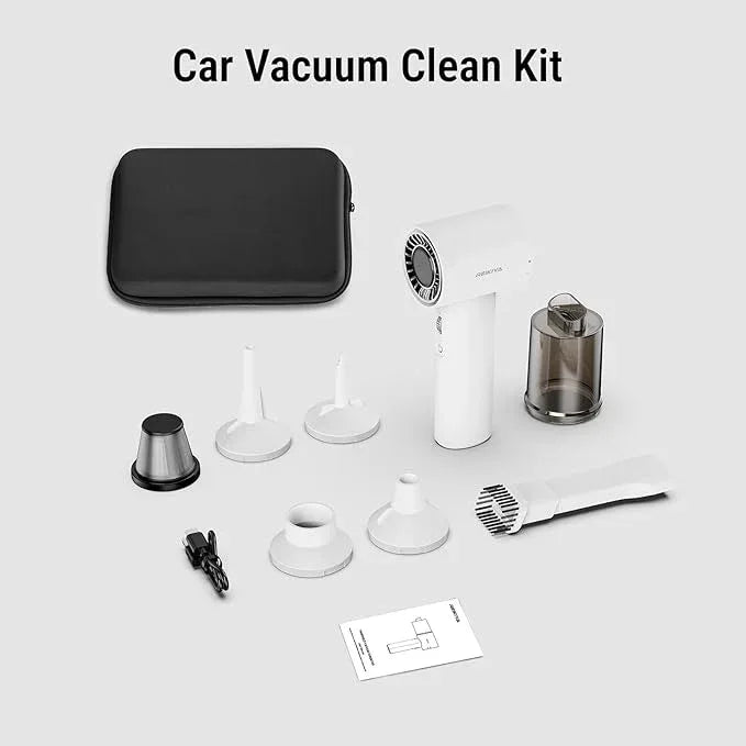 REIKIYA 14KPA High Power Mini Car Vacuum Computer Keyboard Cleaner and Blower Cordless Portable Handheld Vacuum & Compressed Air Duster 2in1 with Green LED Light& Multi-Nozzles for Car Home Office - NeatNest