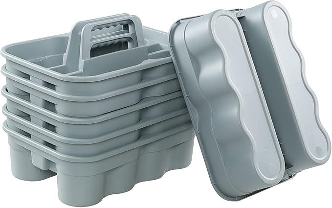 Plastic Cleaning Tote Caddy, Plastic Caddy with Handle, 6 Pack - NeatNest