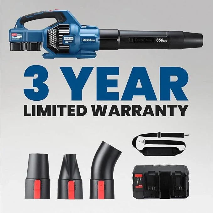 DongCheng 650 CFM Brushless Cordless Leaf Blower, 40V Battery Powered Blower, High-Efficiency Blower for Sidewalks, Driveways, Town Care, Blowing Leaves and Snow, Bare Tool Only - NeatNest