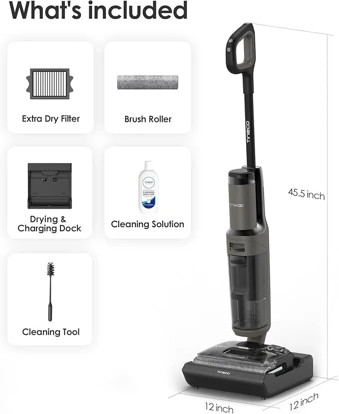 Tineco Floor ONE i6 Stretch Wet Dry Vacuum Cleaner, Vacuum & Mop All in One, 20kpa Powerful Suction, Up to 40 Minutes Runtime, 180° Lay-Flat, Anti-Tangle Design, Full-Path Self-Cleaning&185℉ Flashdry - NeatNest