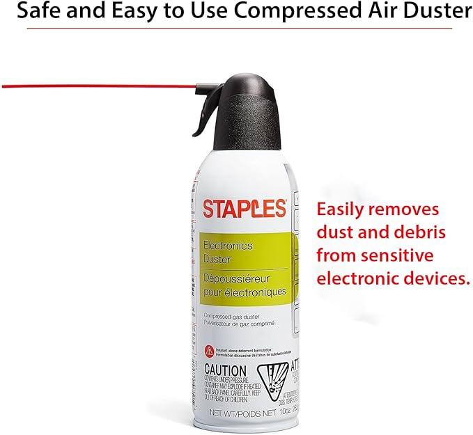 Staples Electronics Air Dusters, Canned Compressed Air Duster Cans - NeatNest