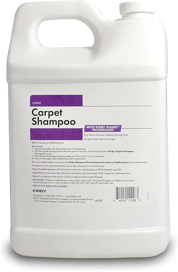Kirby Carpet Shampoo – 1 Gallon (Pack of 4) | Deep Cleaning Solution for Carpets & Rugs, Lavender Scent, Residue-Free Formula - NeatNest