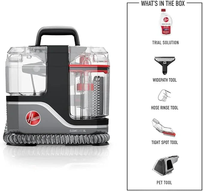 Hoover CleanSlate XL Deep Cleaning Carpet + Upholstery Spot Cleaner Machine with Specialized Tools, Permanent Stain Remover, Pair with Hoover Portable Spot Cleaner Solution - NeatNest