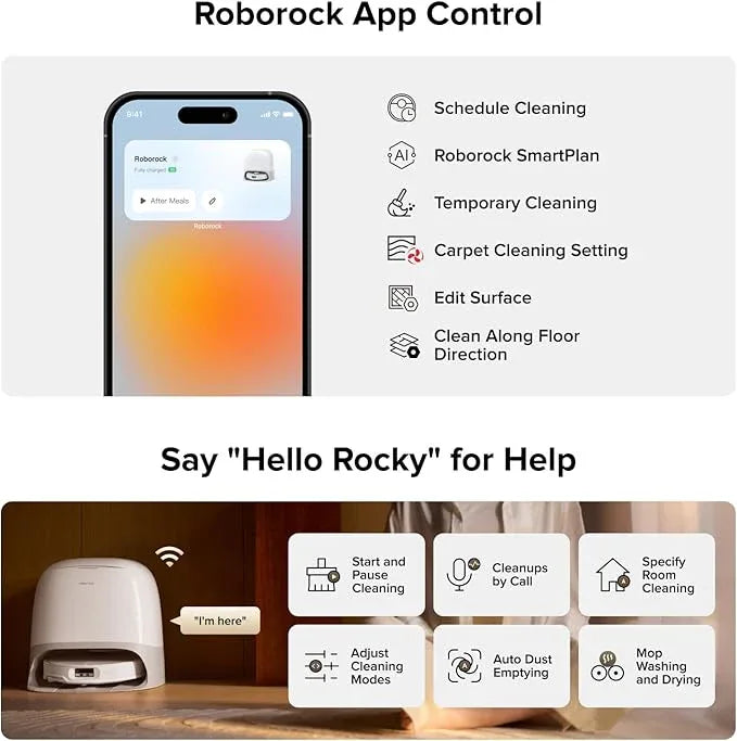 roborock Qrevo CurvX Robot Vacuum and Mop, 22,000Pa Suction, 3.14’’ Ultra Slim, Zero-Tangling Design, Reactive AI Obstacle Recognition, AdaptiLift Chassis, Auto Hot Water Mop Washing & Drying - NeatNest