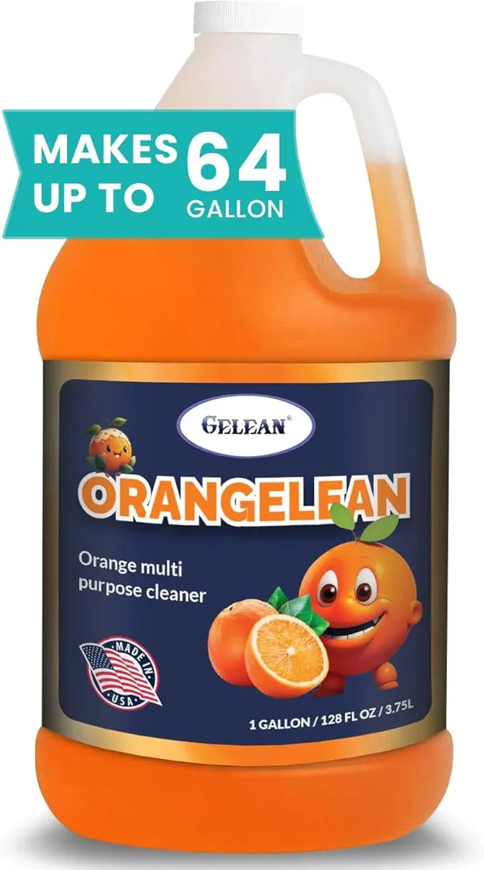 Multi Purpose Cleaner Pet Odor eliminator - Concentrate MAKES 64 GALLON - MADE IN USA- pH Neutral - ORANGELEAN Strong Odor Floor Cleaner - Orange Stain Remover 128 oz - NeatNest
