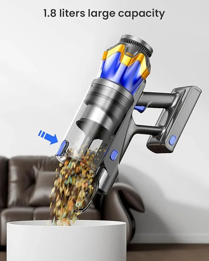 Cordless Vacuum Cleaner, Upgraded 600W 50KPA 70Mins Cordless Stick Vacuum Cleaner with Self-Standing and Touch Screen, Anti-tangle Wireless Vacumm, Vacuum Cleaners for Home/Pet Hair/Carpets/Floors - NeatNest