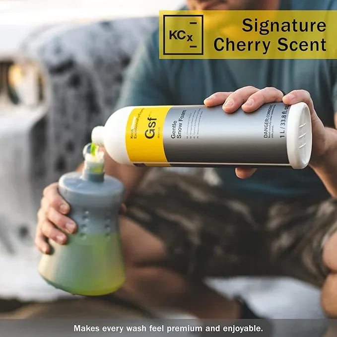 KOCHCHEMIE Gentle Snow Foam - pH Neutral Pre-Cleaning; Works With Foam Cannons & Sprayers; Manual Washing; Safe on Wax & Sealed Surfaces; Cherry Fragrance (5 Liters) - NeatNest