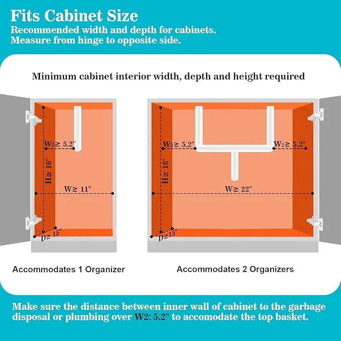 REALINN Under Sink Organizer, Pull Out Cabinet Storage 2 Tier Slide Out Sink Shelf, Kitchen Organizers and Storage, Black, 1 Pack - NeatNest