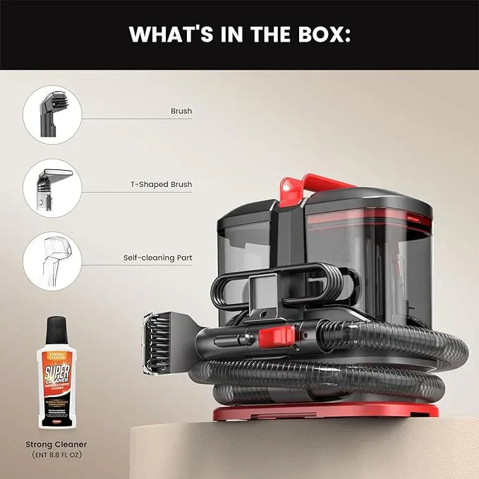 Portable Carpet and Upholstery Cleaner Machine -15Kpa Strong Suction for Rug, Couch, Car, Pet Stain, Furniture Cleaner for Home - NeatNest