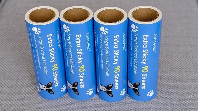 Extra Sticky Large Lint Roller Refills, 6.3'' Giant Lint Roller Refills for Pet Hair, Clothes&Furniture Cleaning, 360 Sheets in Total - NeatNest
