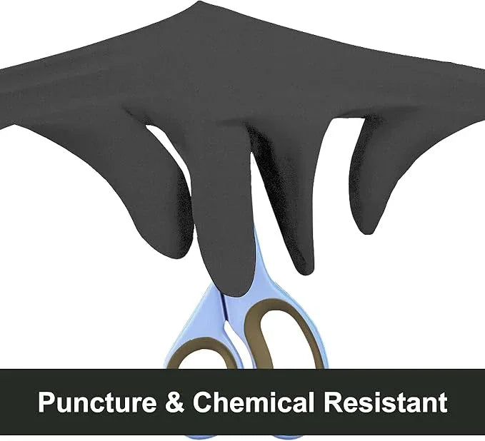 GLOVEWORKS Black Disposable Nitrile Industrial Gloves 5 Mil, Latex/Powder-Free, Food-Safe, Textured - NeatNest