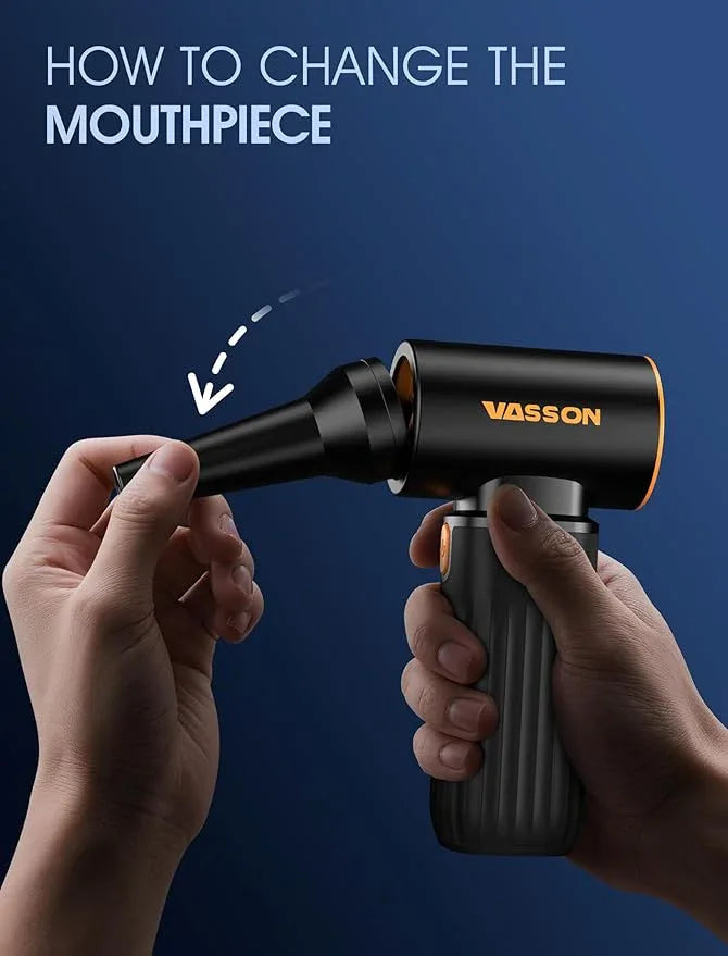 Compressed Air Duster, 260000RPM Cordless Electric Air Blower with Brushless Motor, 3-Speed Adjustable & Rechargeable – Powerful Dust Cleaner for Keyboard, Computer, Car, Outdoor, Air Bed - NeatNest