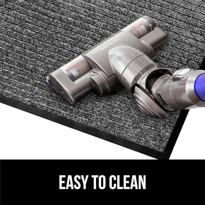 GORILLA GRIP Waterproof Traffic Guard Door Mat, 72x48, Heavy Duty Entryway Mats, Strong Rubber Back Commercial Utility Rugs for Office Hallway, Garage Floor and Home, Low Profile Carpet, Light Gray - NeatNest