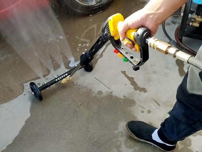 GDHXW High Power Washer Gun,Adjustable Pressure Washer Gun with Extension Wand,Quick Connection,with 5 Nozzle Tips, 2 Adapter,10 O-Rings 5000 PSI,Compatible with Most Pressure Washer - NeatNest