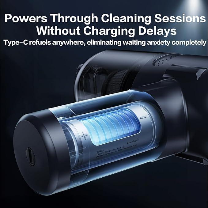 Cordless Handheld Vacuum Cleaner, Rechargeable Car Vacuum with Brushless Motor, Wireless Mini Portable Hand Vacuum for Pets and Home, Powerful Suction and Compressed Air Duster, Car Accessory - NeatNest