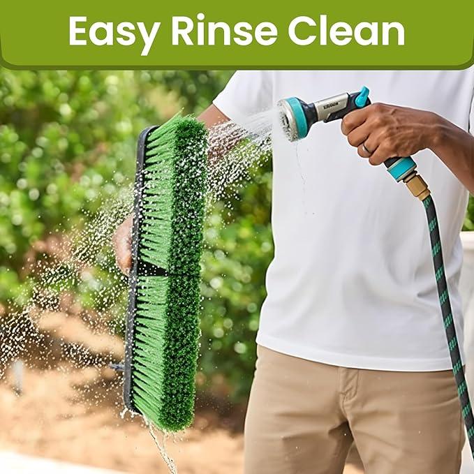 18” Indoor Shop and Garage Push Boom with Soft Bristles, Heavy Duty Brush Broom with 59” Long Handle for Commercial & Residental Floor Cleaning Sweeping - NeatNest