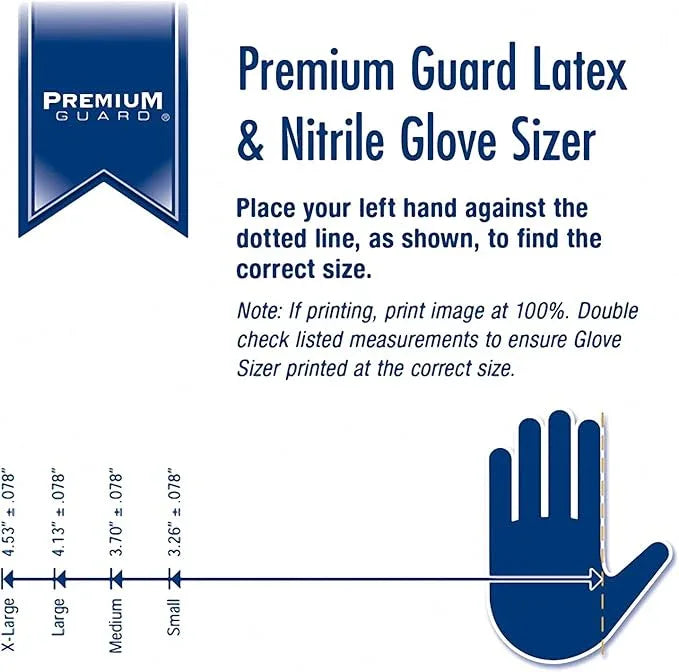 Premium Guard - Nitrile Gloves Heavy Duty 8 Mil Disposable, Powder Free, Black, 50 Gloves per Box (X-Large) - NeatNest