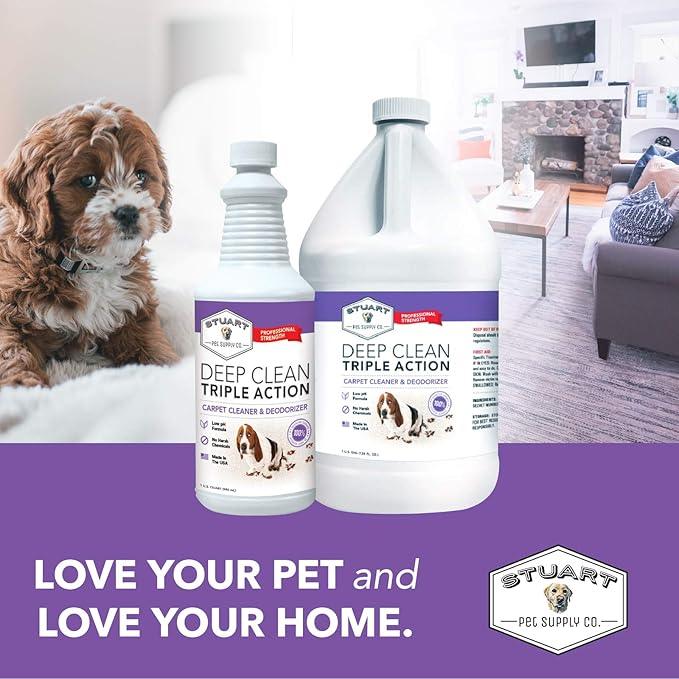 Professional Strength Deep Clean (Gal.) 3X Carpet Cleaner Solution & Deodorizer, Concentrated Encapsulating Carpet Shampoo, Pet Odor & Dirty Carpet Cleaning Solution 128 fl oz. - NeatNest