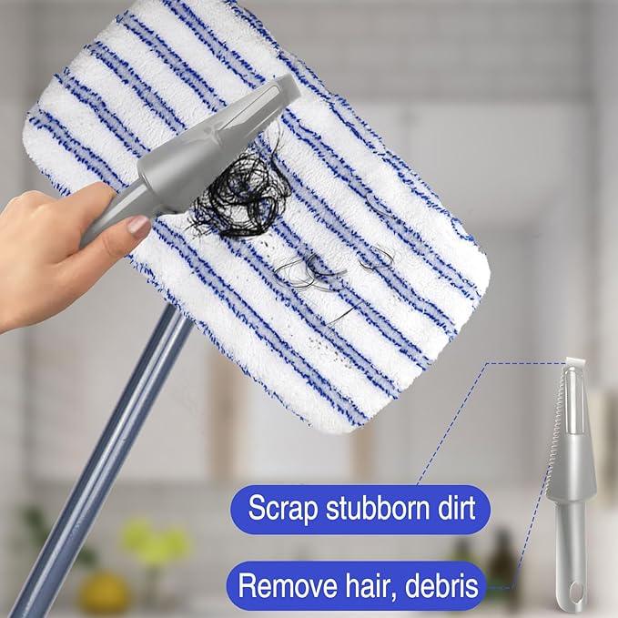 MASTERTOP Microfiber Mops for Floor Cleaning, Extra Large Industrial Mop,Floor Commercial Mop for Wet & Dry Use, Flat Mops for Hardwood, Vinyl, Laminate, Tile Floors, 5 Reusable & Washable Pads - NeatNest