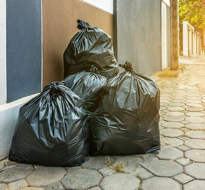 Veska Contractor Garbage Bags 55 Gallon Heavy Duty (MegaValue 50 Bags w/Ties) Contractor Trash Bags 50-60 Gallon 3 Mil Contractor Bag Heavy Duty 55 Gallon, Extra Large Industrial Contractor Trash Bags - NeatNest