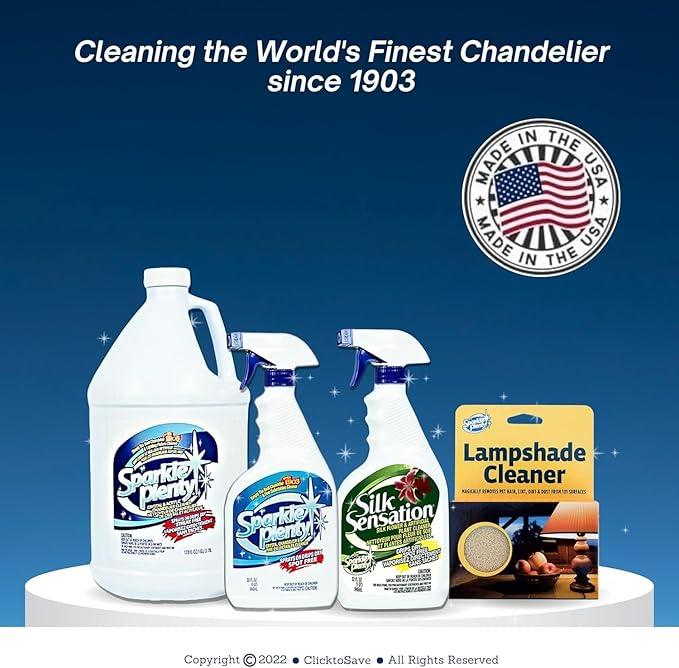 Sparkle Plenty Silk Sensation Artificial Flower & Plant Leaf Cleaner and Shine - Fake Flower Dusting Spray -Silk Plant Cleaner Spray No Wipe - Drip Dry Cleaning Supplies for Artificial Tree (1 Gallon) - NeatNest