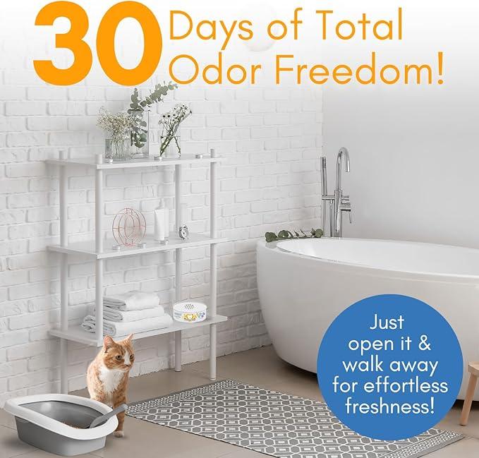 Litter Box Magic Cat Litter Deodorizer Jar (Orange Scent, 16 Oz, Pack of 2) - Cat Litter Odor Control Gel In A Jar - Cat Litter Box Pet Air Freshener - Litter Odor Eliminator to Freshen Air - NeatNest