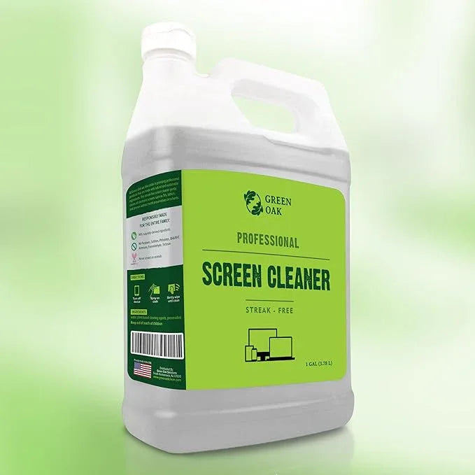 Green Oak Screen Cleaner Refill Professional Screen Cleaner Spray - Best for LCD & LED TV, Tablet, Computer Monitor, Phone - Safely Cleans Fingerprints, Dust, Oil (1 Gallon) - NeatNest
