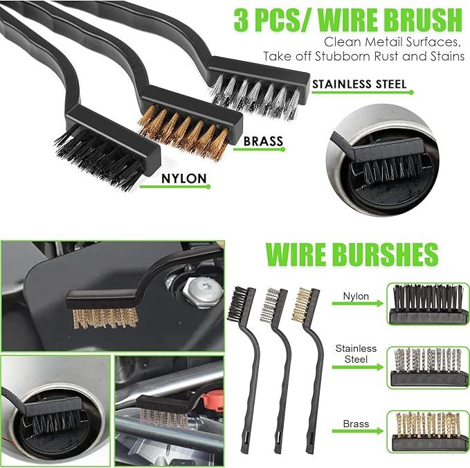 Viewsun Green Windshield Cleaner Tool, 17Pcs Car Interior Cleaning Kit, Detailing Kit Interior Cleaner, Car Detailing Brushes, Cleaning Gel, Inside Cleaning Accessories for Trucks, SUVs, RVs Window - NeatNest