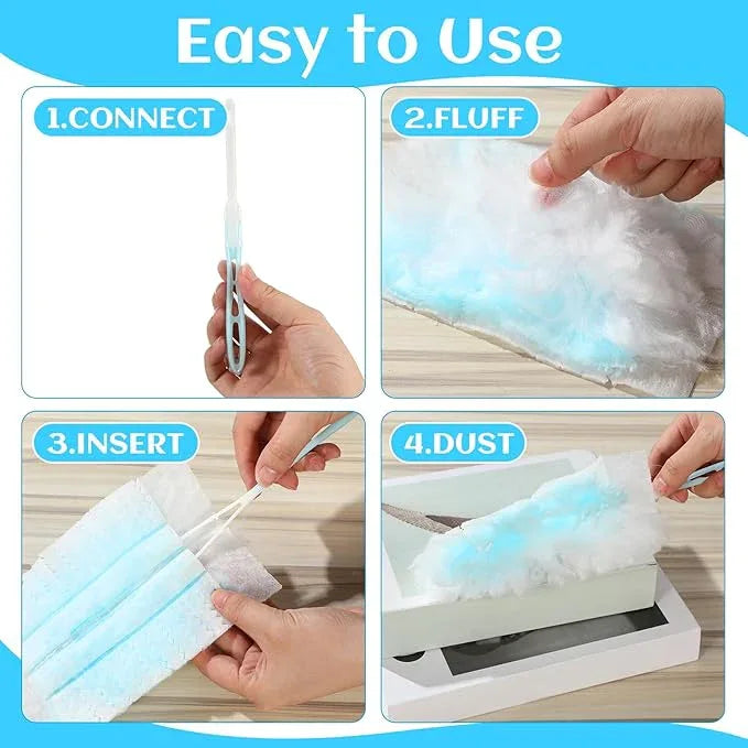 Mimorou 200 Pcs Disposable Dusters Refills Bulk Heavy Duty 180° Multi Surface Replacement Dusters for Cleaning Ceiling Fan with Microfibers Unscented (Bright Colors) - NeatNest
