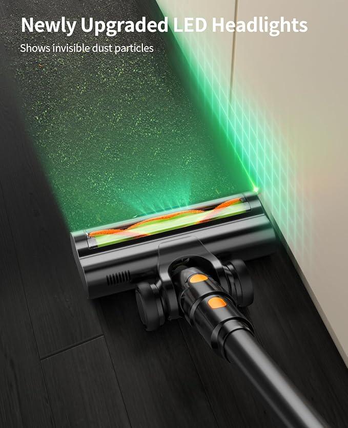 SunSare Cordless Vacuum Cleaner, 50KPa 600W 65Mins Vacuum Cleaner for Home, V-Anti-Tangle Stick Vacuum with Scented Tablet, Upgraded dust Emptying Cup, Vacuum Cordless for Pet Hair/Carpet/Floors - NeatNest