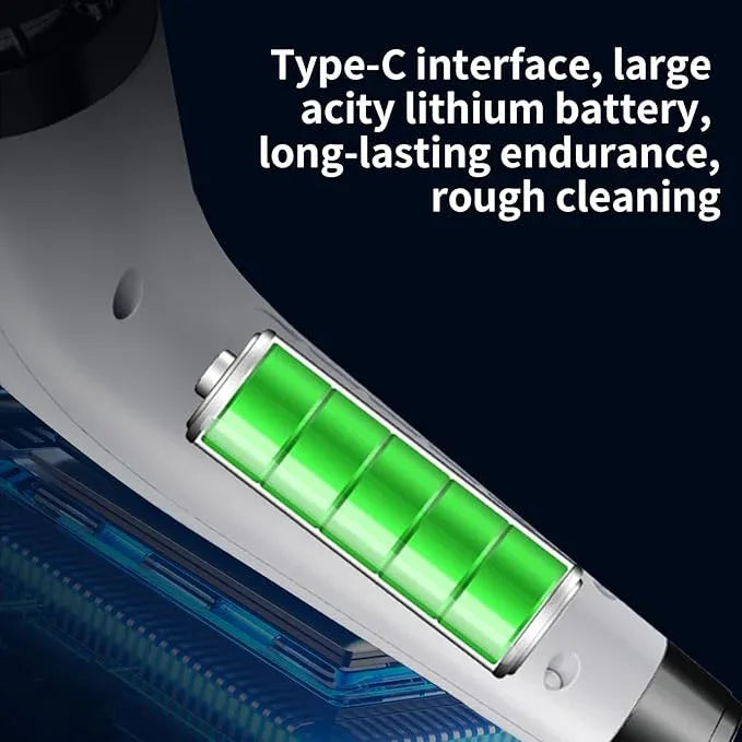 Rechargeable Electric Spin Scrubber, Waterproof Power Cleaner with 7 Brush Heads,1 Window Squeegee,2 Speeds Adjustable Long Handle for Bathroom, Floor, Shower, Tile & Kitchen Cleaning (White) - NeatNest