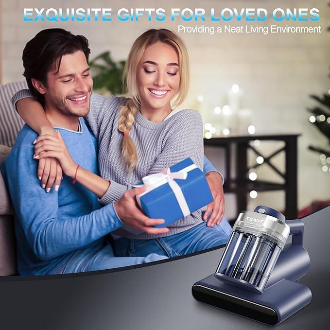 Mattress Vacuum Bed Vacuum Cleaner with 253.7nm UV-C Light, Hyper Helix Motor with 16kPa Strong Suction & 33000 RPM/Min Tapping, HEPA Filter, 149℉ Heat & Ultrasonic & Anion for Bed and Pet - NeatNest