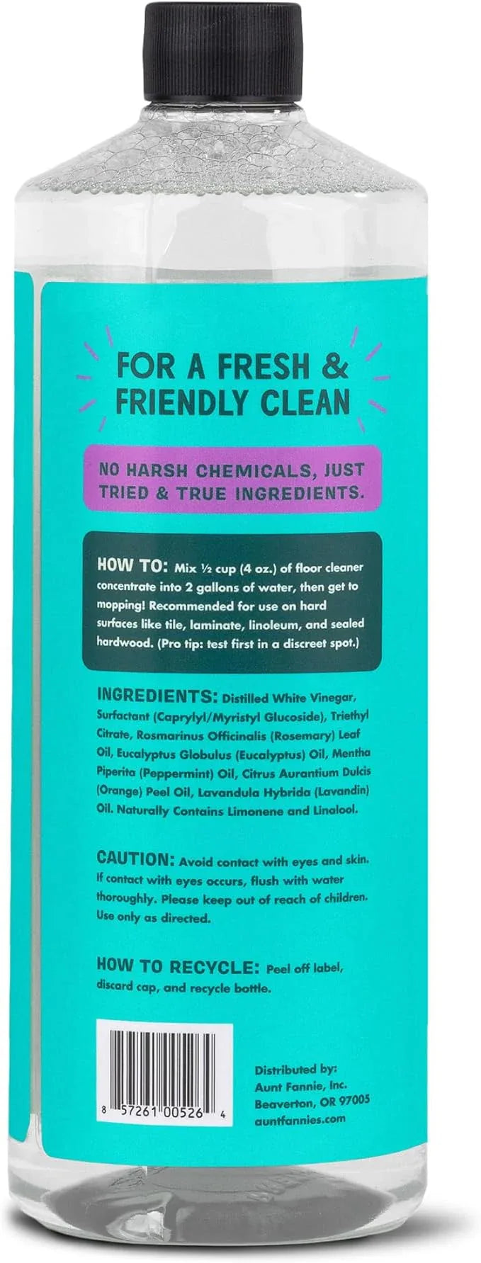 Aunt Fannie's Ultra Concentrated Floor Cleaner Vinegar Wash, Multi-Surface Solution For Mopping, Makes 16 Gallons, Lavender Scent, 32 oz. (Pack of 3) - NeatNest