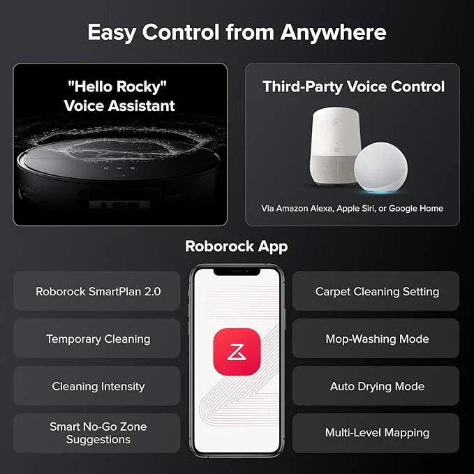 roborock Saros 10 with Refill & Drainage System Robot Vacuum and Mop, 22,000Pa Suction, AI Obstacle Avoidance, 3.14-inch Ultra Thin, Intelligent Dirt Detection, Zero Tangling Main Brush, Hot Water Mop - NeatNest