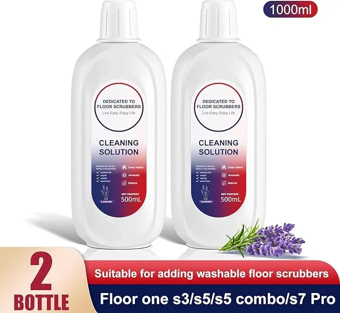 Floor Cleaning Solution Compatible With Tineco, Deep Cleans for Multiple Hard Floors, Suitable With All Robot Vacuums with Mopping and Cordless Wet/Dry Vacuum Mop Cleaner (Lavender 2 Bottle) - NeatNest