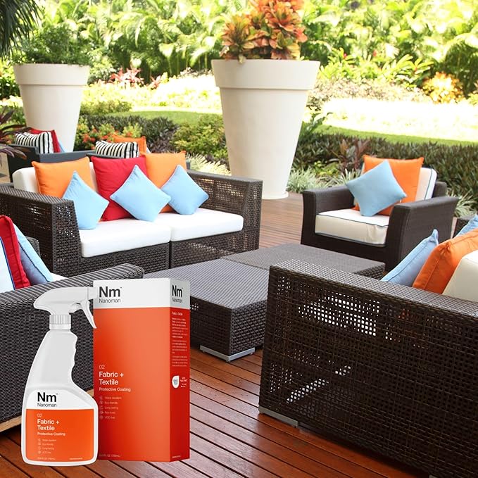 Nanoman Fabric & Textile Protector Spray | Invisible, Waterproof, Stain-Resistant | Safe for All Fabrics & Textiles | Eco-Friendly, Non-Toxic, Long-Lasting Protection | 750ml