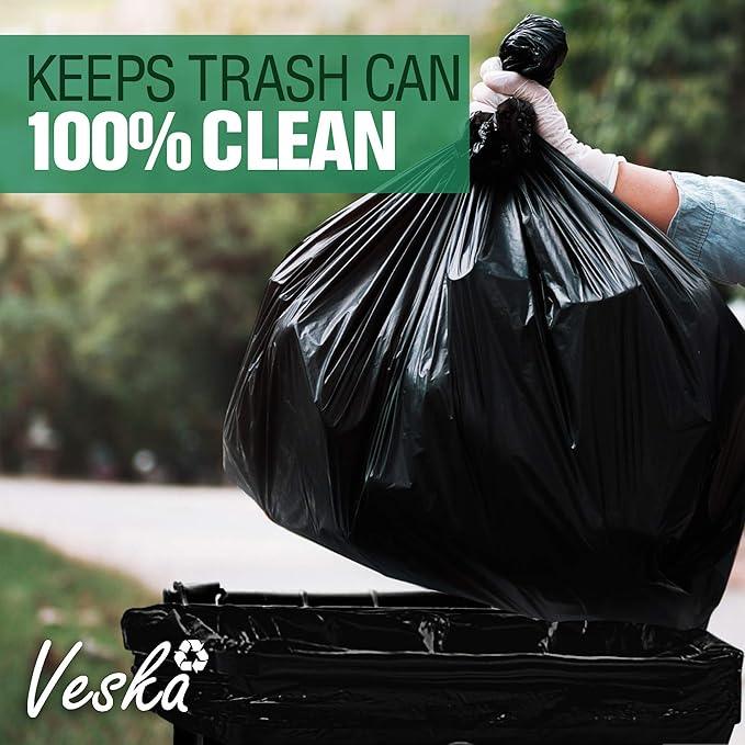 95 Gallon Trash Bags Heavy Duty | Mega-Value Pack 72 Bags | Extra Large Black Can Liners | 90-100 Gallon Trash Bags | 96 Gallon Big Garbage Bags (Black) - NeatNest