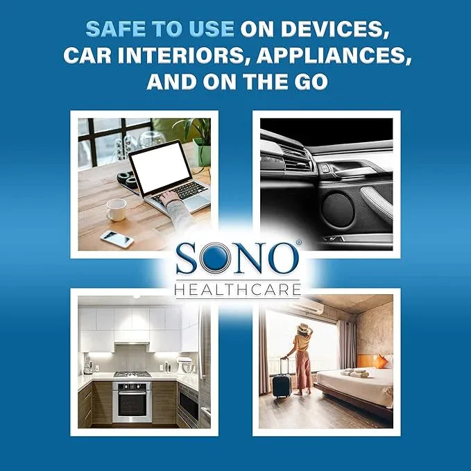 SONO Disinfecting Wipes - Alcohol-Free, No Bleach, Medical-Grade I Multi-Surface Cleaning for Home, School, Office, Hospital, Gym I Gentle on Electronic Devices I Everyday Use I 80 CT - NeatNest