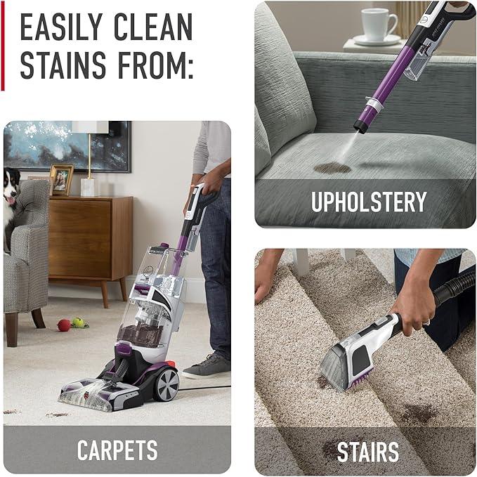 Hoover SmartWash Pet Automatic Carpet Cleaner Machine with Spot Chaser Wand, Deep Cleaning Carpet Shampooer Machine, Pair with a Hoover Cleaner Solution for a Bright, Refreshed Home - NeatNest