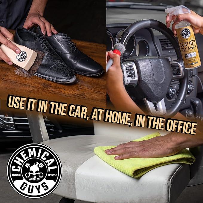 Chemical Guys Leather Cleaner, Colorless and Odorless for Car Interiors, Furniture, Boots, and More (Works on Natural, Synthetic, Pleather, Faux Leather and More), 32 fl oz - SPI_208_32 - NeatNest