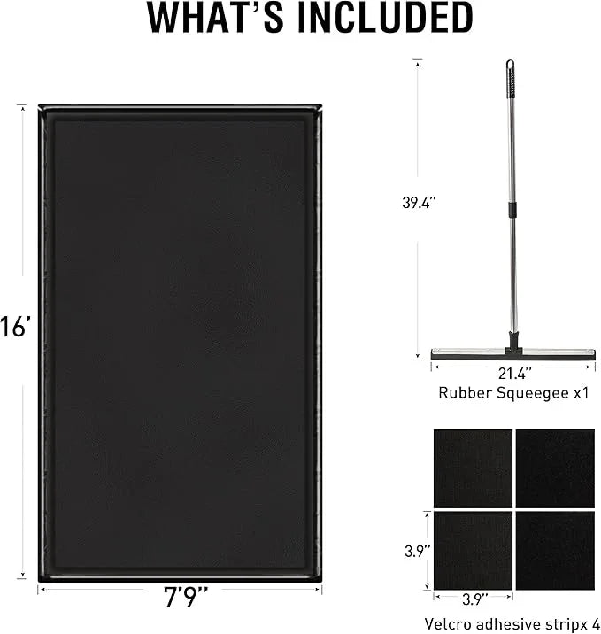 Huatean Home Garage Floor Mat, (8'6" x 16") Under Car Waterproof Containment Mats, Oil Mat for Garage Covering, Garages Floor Mats for Under Car, Keeps Dry and Clean - NeatNest