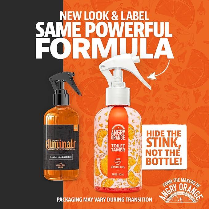 ANGRY ORANGE Air Freshener & Pet Odor Eliminator – 8 oz Concentrate (Makes 128 oz) + 6 oz Air Freshener - NeatNest